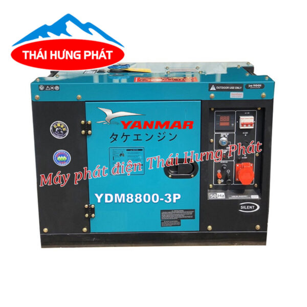 Máy phát điện Yanmar 7kW chạy dầu YDM8800 (3Pha)