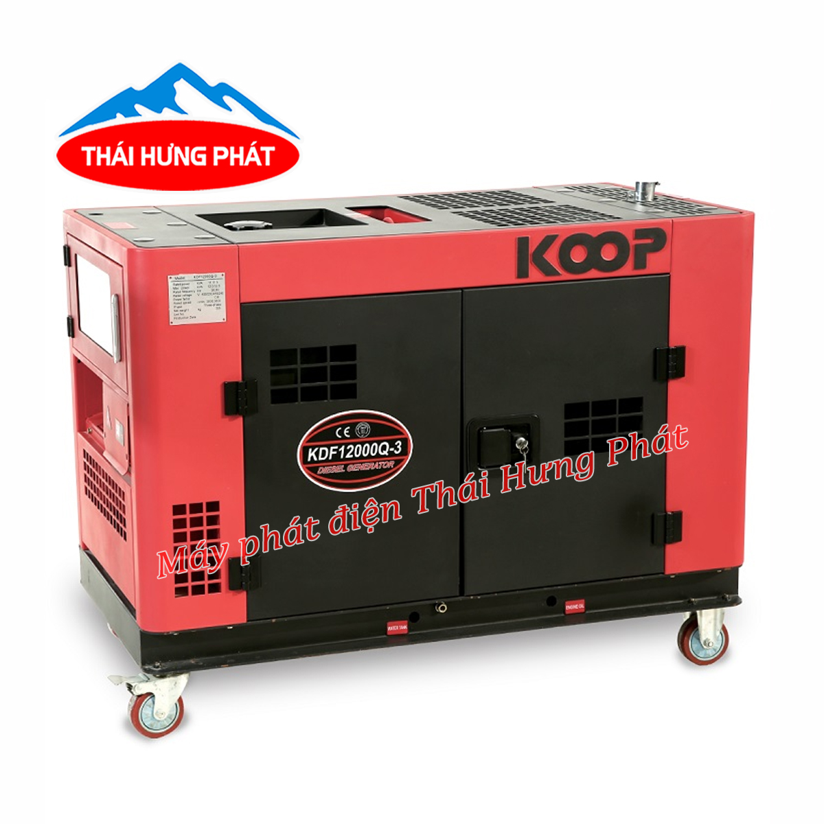 Máy phát điện Koop chạy dầu 10kW KDF12000Q-3