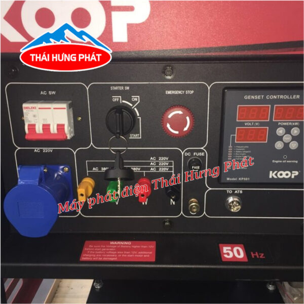 Máy phát điện Koop 3 pha chạy dầu 12kW KDF16000XE-3