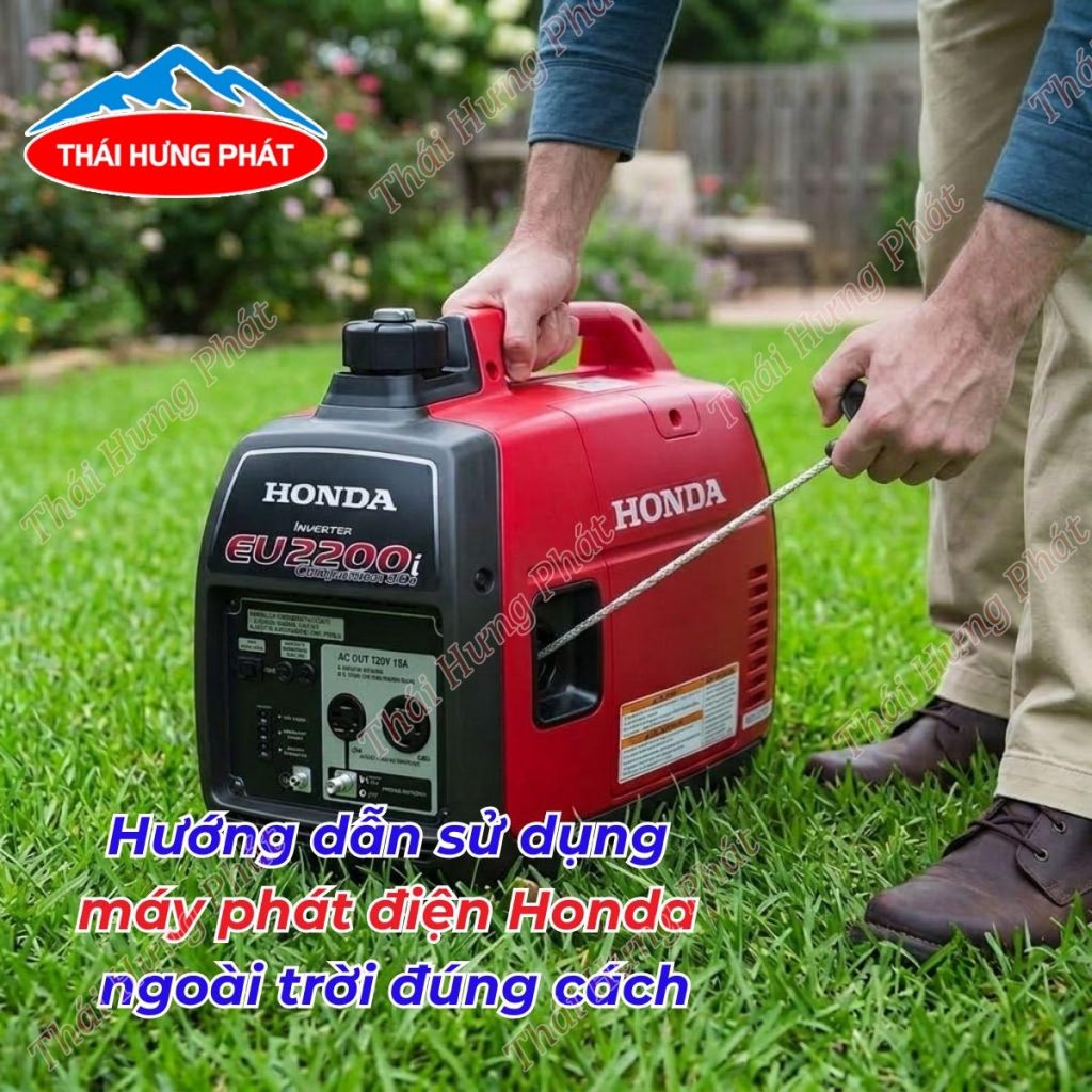 Hướng dẫn sử dụng máy phát điện Honda ngoài trời đúng cách