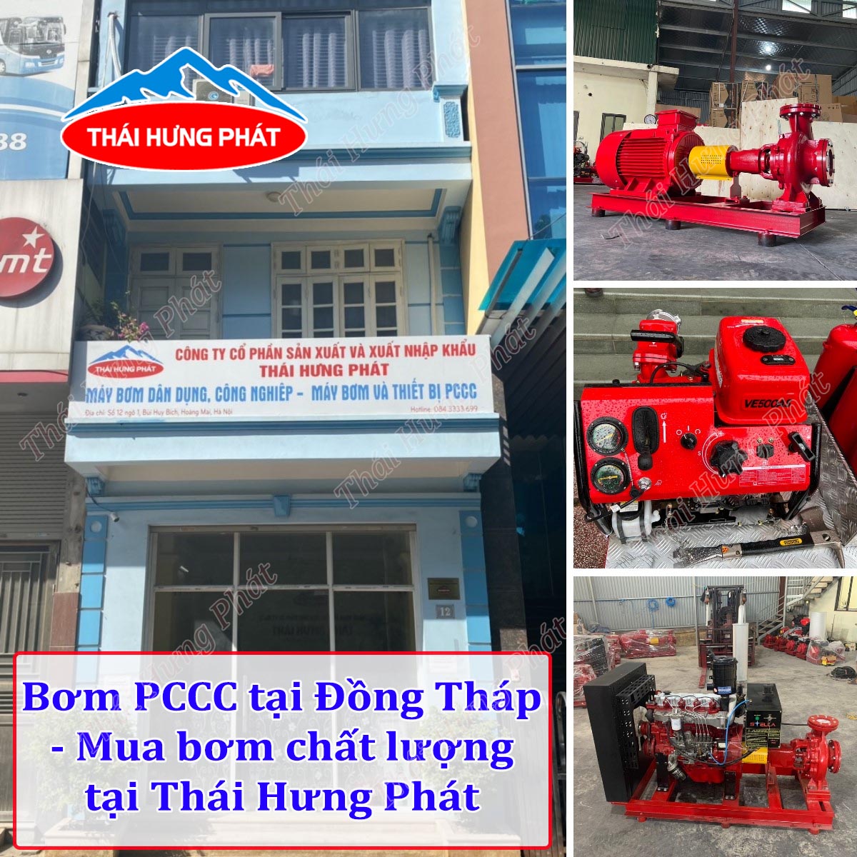 Địa chỉ mua máy bơm PCCC nhập khẩu tại Đồng Tháp