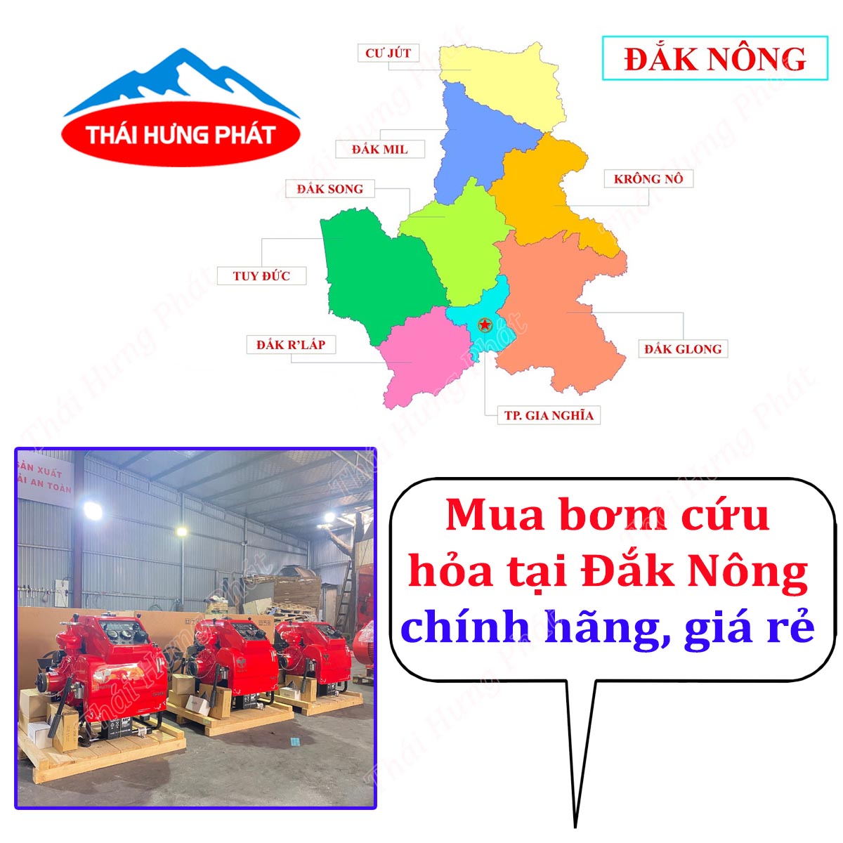 Mua máy bơm PCCC tại Đắk Nông chính hãng ở đâu?