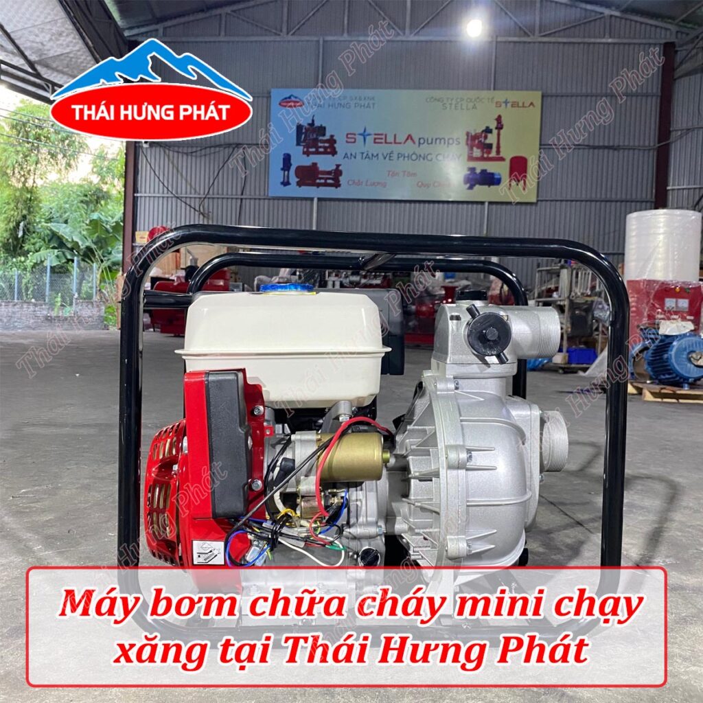 Máy bơm chữa cháy mini chạy xăng tại Thái Hưng Phát