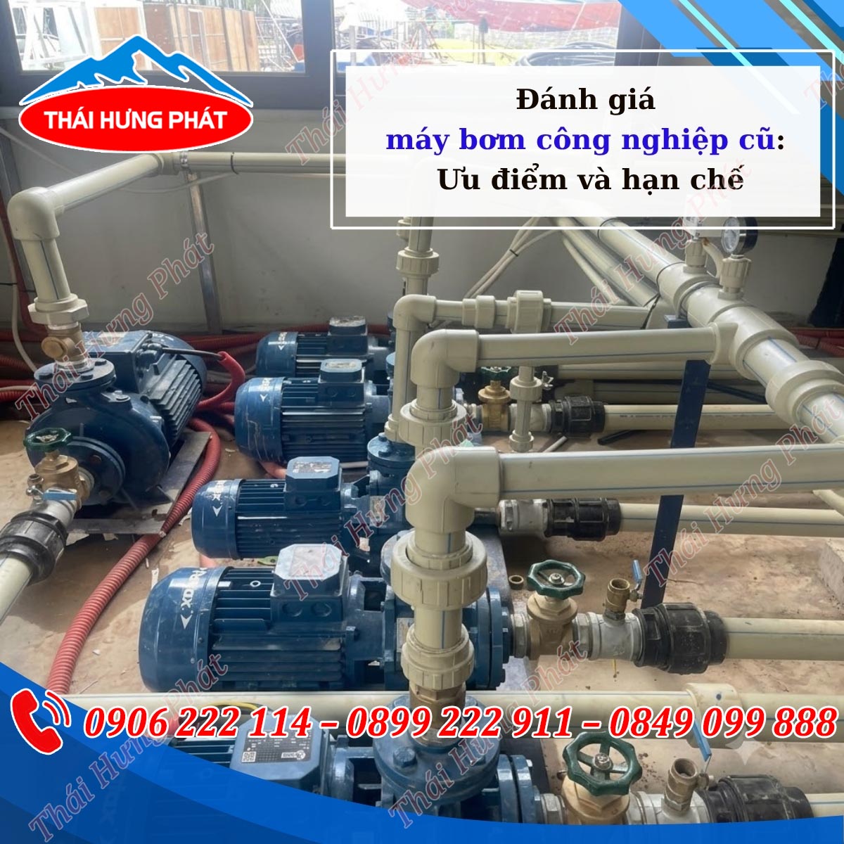 Đánh giá máy bơm công nghiệp cũ: Ưu điểm và hạn chế