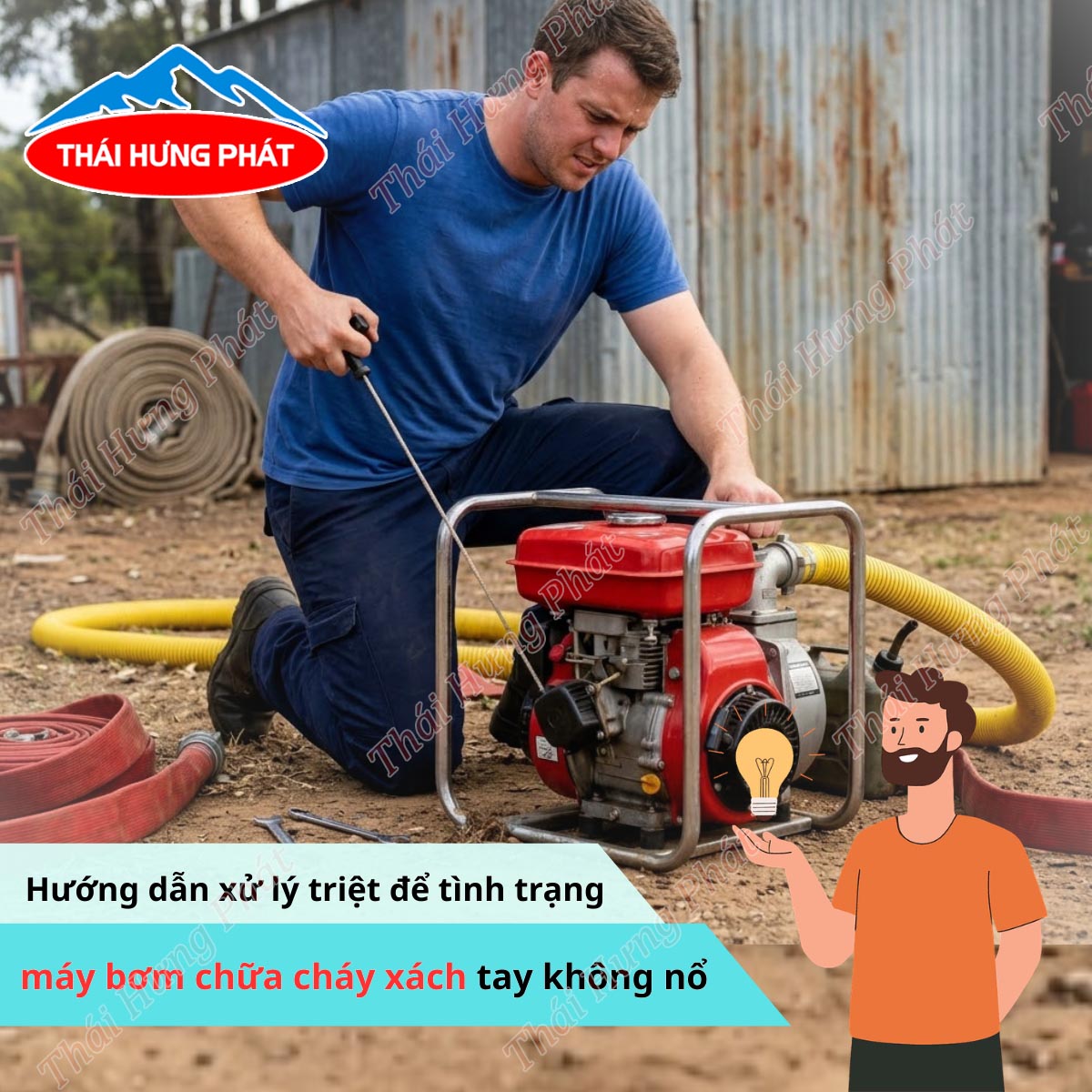 Hướng dẫn xử lý triệt để tình trạng máy bơm chữa cháy xách tay khó khởi động
